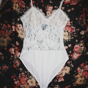 Transparent Lace Body Suit Forever 21